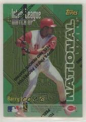 Albert Belle, Barry Larkin [Refractor] Baseball Cards 1997 Topps Inter League Match Ups Prices