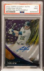Christian Yelich [Purple] #TEK-CY Baseball Cards 2022 Topps Clearly Authentic Tek Autographs Prices