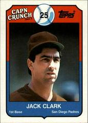 Jack Clark Baseball Cards 1989 Cap'N Crunch Prices