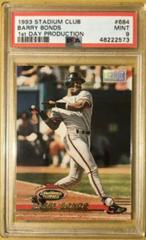 Barry Bonds #684 Baseball Cards 1993 Stadium Club 1st Day Production Prices