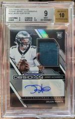Jalen Hurts [Jersey Autograph] #222 Football Cards 2020 Panini Obsidian Prices