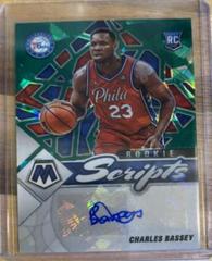 Charles Bassey [Green Ice] #RS-CBS Basketball Cards 2021 Panini Mosaic Rookie Scripts Autographs Prices