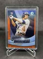 Wander Franco [Orange] Baseball Cards 2022 Bowman Chrome Shades of Greatness Prices
