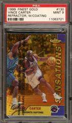 Vince Carter [Gold Refractor w/ Coating] #130 Basketball Cards 1999 Finest Prices