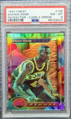 Shawn Kemp  [Refractor Card # Error] Basketball Cards 1993 Finest Prices