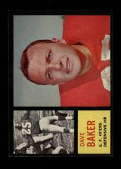 Dave Baker #162 Football Cards 1962 Topps Prices