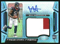Will Anderson Jr. [Teal] #FFMS-20 Football Cards 2023 Panini Certified Freshman Fabric Mirror Signatures Prices