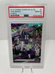 Tom Brady [Purple] #1 Football Cards 2019 Donruss Elite Prices