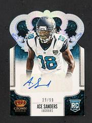 Ace Sanders [Signature Die Cut Silver Holo] Football Cards 2013 Panini Crown Royale Prices