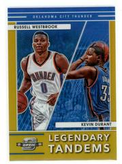 Russell Westbrook, Kevin Durant [Gold] Basketball Cards 2021 Panini Contenders Optic Legendary Tandems Prices