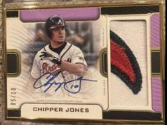 Chipper Jones #FAC-RH Baseball Cards 2023 Topps Definitive Framed Autograph Patch Collection Prices