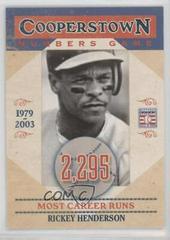 Rickey Henderson Baseball Cards 2013 Panini Cooperstown Numbers Game Prices