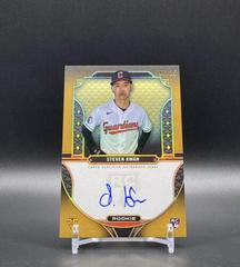 Steven Kwan [Gold] #RA-KW Baseball Cards 2022 Topps Triple Threads Rookie Autographs Prices
