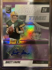 Brett Favre [Purple] #ET-BF Football Cards 2022 Panini Donruss Elite Etched in Time Signatures Prices