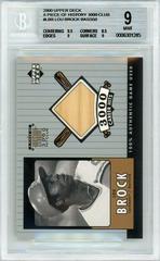 Lou Brock [Bat] #LBB Baseball Cards 2000 Upper Deck Piece of History 3000 Hit Club Prices