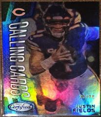 Justin Fields [Blue] #CALL-13 Football Cards 2023 Panini Certified Calling Prices