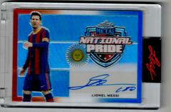 Lionel Messi [Prismatic Red White Blue] #NP-LM1 Soccer Cards 2022 Leaf Metal National Pride Autographs Prices