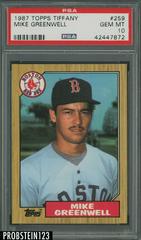 Mike Greenwell #259 Baseball Cards 1987 Topps Tiffany Prices