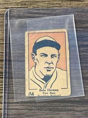 Babe Herman #84 Baseball Cards 1928 W513 Hand Cut Prices