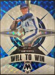 Tom Seaver [Reactive Blue] #WW-11 Baseball Cards 2022 Panini Mosaic Will to Win Prices