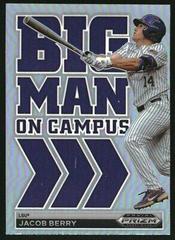 Jacob Berry [Silver] #BMC-JB Baseball Cards 2022 Panini Prizm Draft Picks Big Man on Campus Prices
