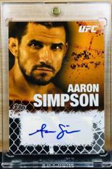 Aaron Simpson [Onyx] Ufc Cards 2010 Topps UFC Autographs Prices