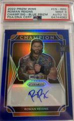 Roman Reigns [Blue Prizm] Wrestling Cards 2022 Panini Prizm WWE Champion Signatures Prices