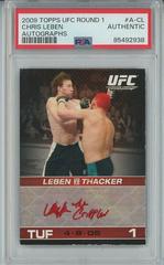 Chris Leben [Red Ink] #ACL Ufc Cards 2009 Topps UFC Round 1 Autographs Prices