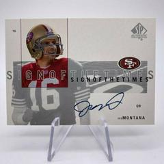Joe Montana #JM Football Cards 2001 SP Authentic Sign of the Times Prices