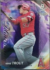 Mike Trout [Batting Purple] #100 Baseball Cards 2017 Bowman Platinum Prices