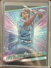 Bryce Harper [Black Refractor] Baseball Cards 2024 Topps Stars of MLB Chrome Prices