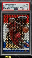 LeBron James [Red White and Blue Mosaic Prizm] Basketball Cards 2013 Panini Prizm Prices