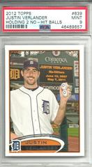 Justin Verlander [Holding 2 No Hit Balls] #639 Baseball Cards 2012 Topps Prices