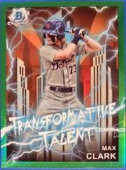 Max Clark [Green] Baseball Cards 2023 Bowman Draft Transformative Talent Prices