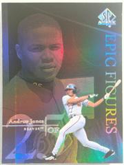 Andruw Jones [sp authentic epic figures refractor] #E4 Baseball Cards 1999 SP Authentic Prices