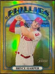 Bryce Harper [Chrome Gold Refractor] #13 Baseball Cards 2021 Topps Heritage Prices