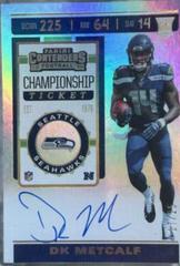 DK Metcalf [Team Logo Autograph Championship] #110 Football Cards 2019 Panini Contenders Prices