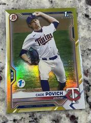 Cade Povich [Yellow Foil] Baseball Cards 2021 Bowman Draft 1st Edition Prices