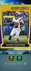 Adrian peterson #1 Football Cards 2017 Panini Prices