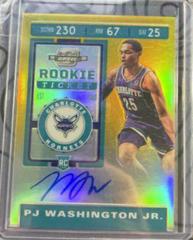 PJ Washington Jr. [Autograph Gold] #103 Basketball Cards 2019 Panini Contenders Optic Prices