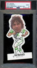Joe Namath [Reverse Negative] Football Cards 1972 NFLPA Vinyl Stickers Prices