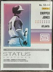 Chipper Jones #SS-CJ Baseball Cards 2023 Panini Chronicles Status Swatches Prices
