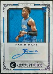 Karim Mane [Purple] #APR-KMA Basketball Cards 2020 Panini Chronicles Apprentice Signatures Prices