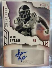 Sean Tyler [Red] #SPA-ST Football Cards 2023 Sage Sneak Peek Autographs Prices
