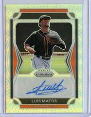 Luis Matos [Gold Prizm] #62 Baseball Cards 2021 Panini Prizm Draft Picks Autographs Prices