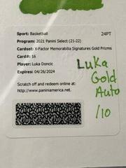 Luka Doncic [Gold Prizm] #XF-LDC Basketball Cards 2021 Panini Select X Factor Memorabilia Signatures Prices