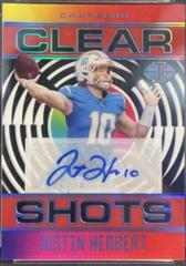 Justin Herbert [Signature Red] #CS-1 Football Cards 2021 Panini Illusions Clear Shots Prices