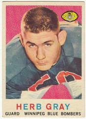 Herb Gray Football Cards 1959 Topps CFL Prices