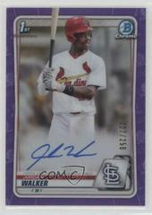 Jordan Walker [Purple Refractor] #CDA-JW Baseball Cards 2020 Bowman Draft Picks Chrome Autographs Prices