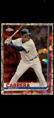 Miguel Cabrera [Red Refractor] #230 Baseball Cards 2019 Topps Chrome Sapphire Prices